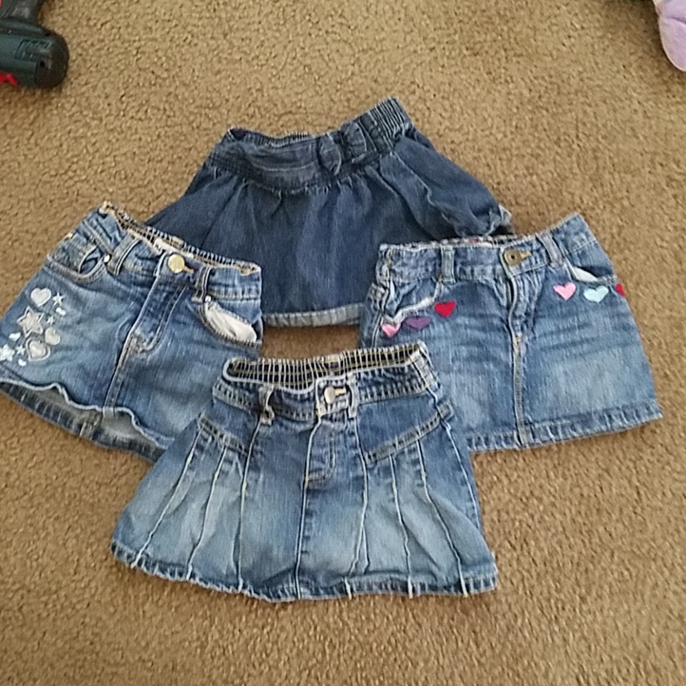 Size 18 month jean skirts
